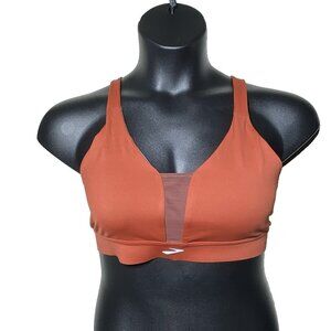 Brooks Sz X-Small Drive Plunge Run Sports Bra Copper Run Raisin Blue Compressive
